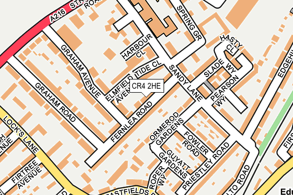 CR4 2HE map - OS OpenMap – Local (Ordnance Survey)