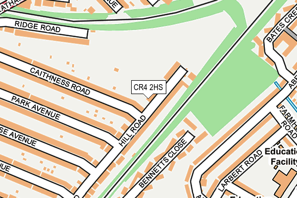 CR4 2HS map - OS OpenMap – Local (Ordnance Survey)