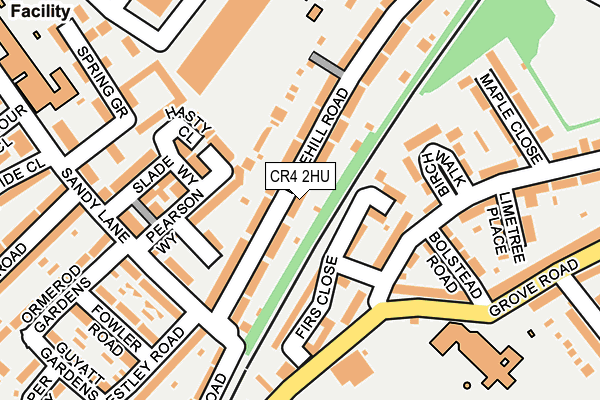 CR4 2HU map - OS OpenMap – Local (Ordnance Survey)