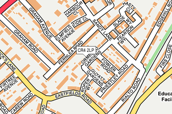 CR4 2LP map - OS OpenMap – Local (Ordnance Survey)