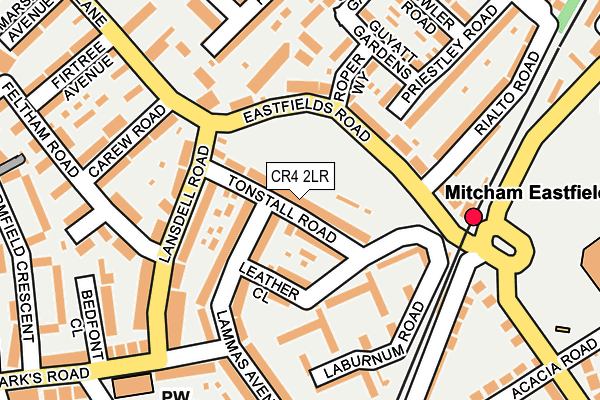 CR4 2LR map - OS OpenMap – Local (Ordnance Survey)