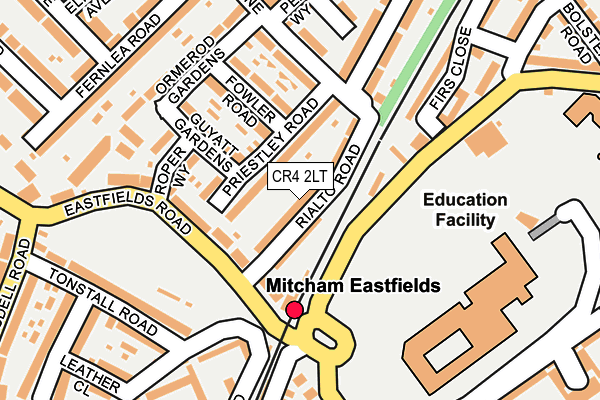 CR4 2LT map - OS OpenMap – Local (Ordnance Survey)