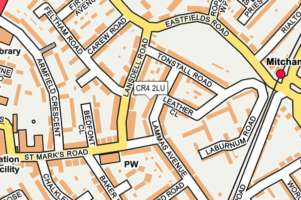 CR4 2LU map - OS OpenMap – Local (Ordnance Survey)