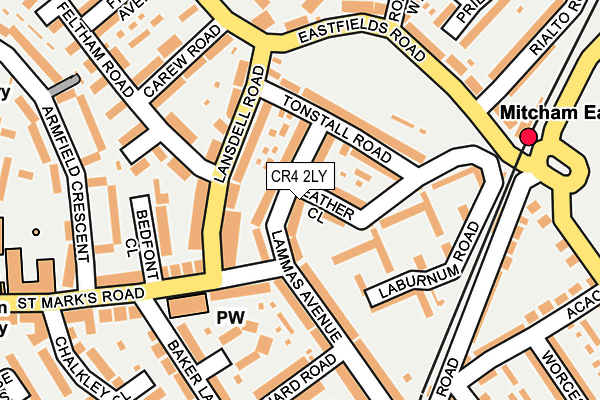 CR4 2LY map - OS OpenMap – Local (Ordnance Survey)