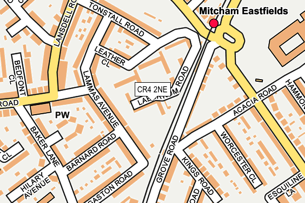 CR4 2NE map - OS OpenMap – Local (Ordnance Survey)