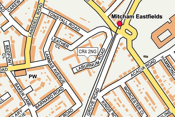 CR4 2NG map - OS OpenMap – Local (Ordnance Survey)