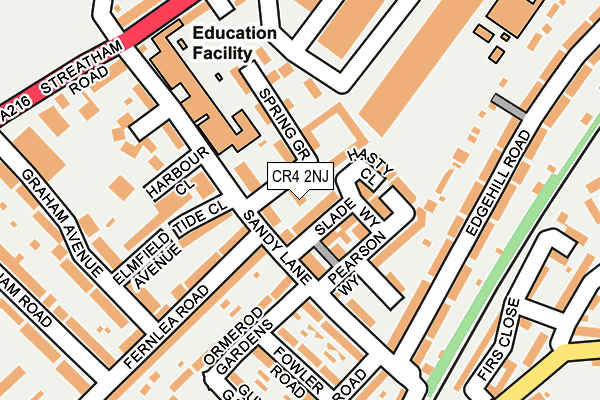 CR4 2NJ map - OS OpenMap – Local (Ordnance Survey)