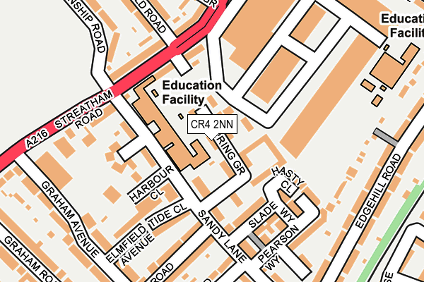 CR4 2NN map - OS OpenMap – Local (Ordnance Survey)