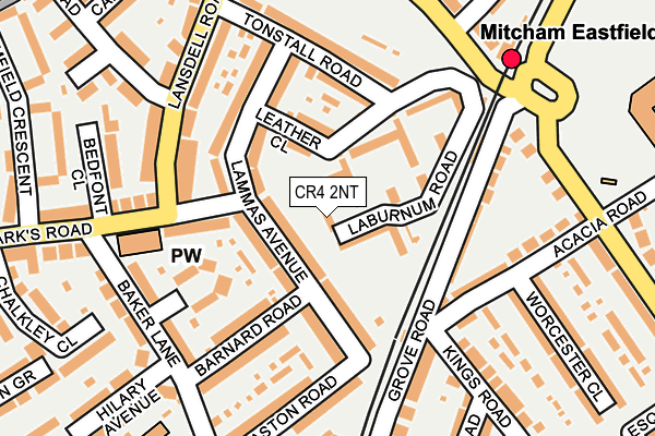 CR4 2NT map - OS OpenMap – Local (Ordnance Survey)
