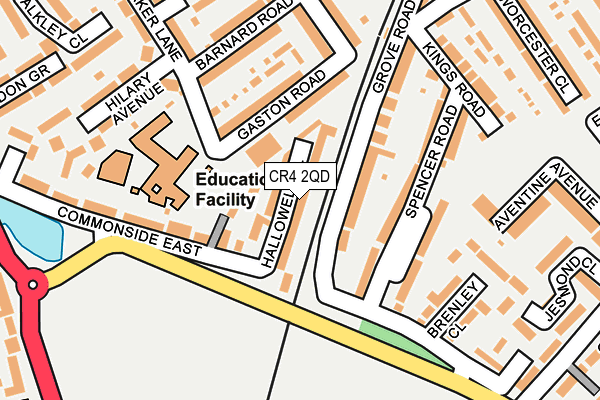 CR4 2QD map - OS OpenMap – Local (Ordnance Survey)