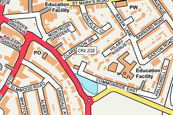 CR4 2QE map - OS OpenMap – Local (Ordnance Survey)