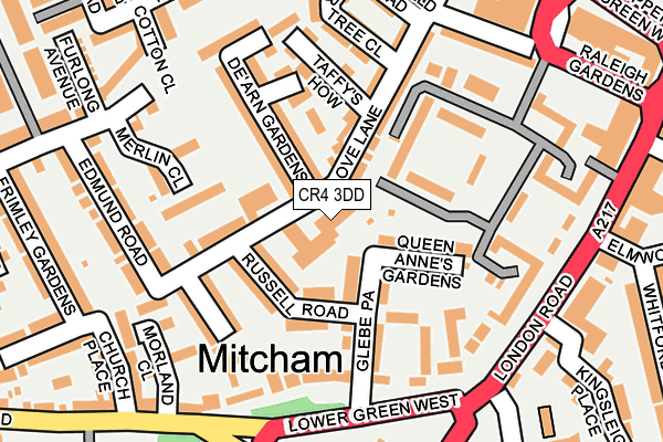 CR4 3DD map - OS OpenMap – Local (Ordnance Survey)