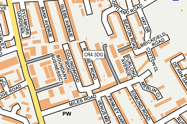 CR4 3DG map - OS OpenMap – Local (Ordnance Survey)