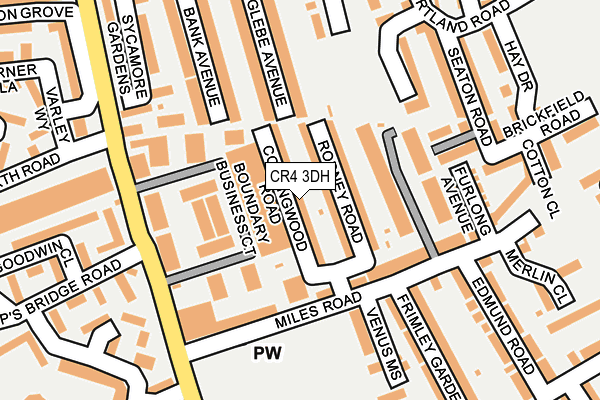 CR4 3DH map - OS OpenMap – Local (Ordnance Survey)