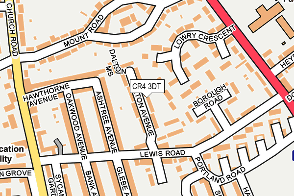 CR4 3DT map - OS OpenMap – Local (Ordnance Survey)