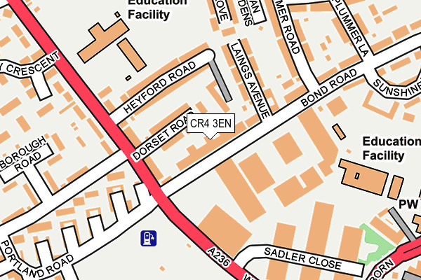 CR4 3EN map - OS OpenMap – Local (Ordnance Survey)