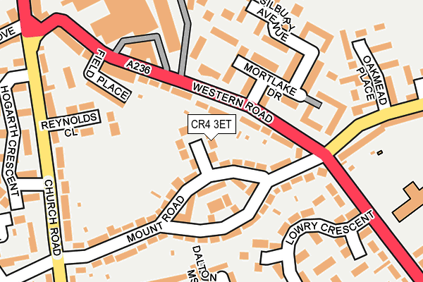 CR4 3ET map - OS OpenMap – Local (Ordnance Survey)