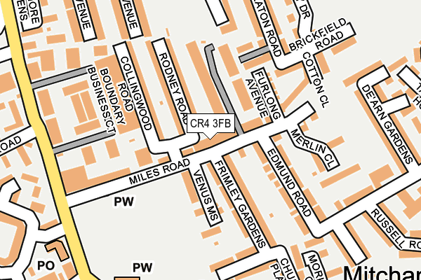 CR4 3FB map - OS OpenMap – Local (Ordnance Survey)