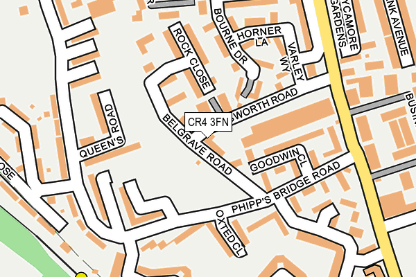 CR4 3FN map - OS OpenMap – Local (Ordnance Survey)