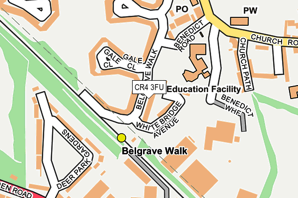 CR4 3FU map - OS OpenMap – Local (Ordnance Survey)