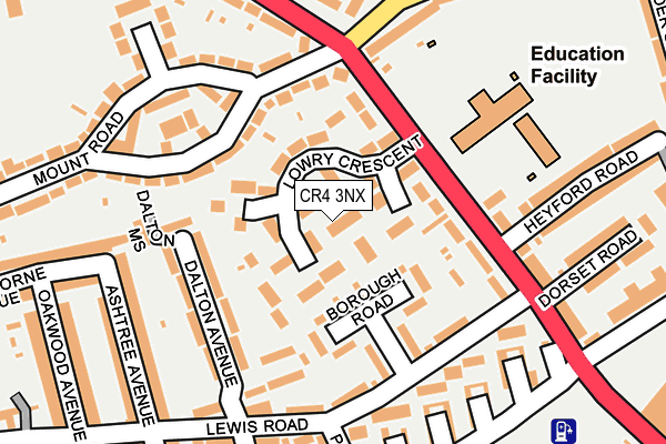 CR4 3NX map - OS OpenMap – Local (Ordnance Survey)