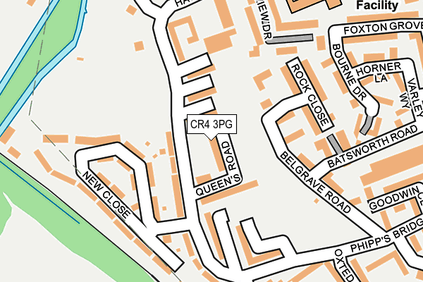 CR4 3PG map - OS OpenMap – Local (Ordnance Survey)