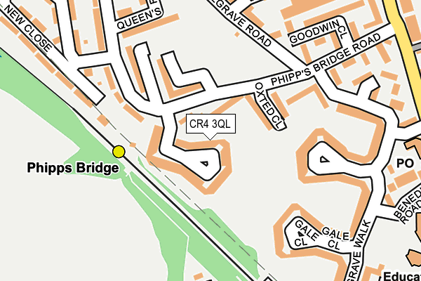 CR4 3QL map - OS OpenMap – Local (Ordnance Survey)