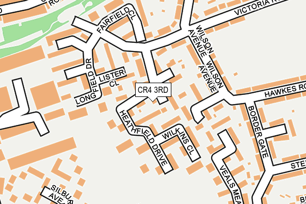 CR4 3RD map - OS OpenMap – Local (Ordnance Survey)