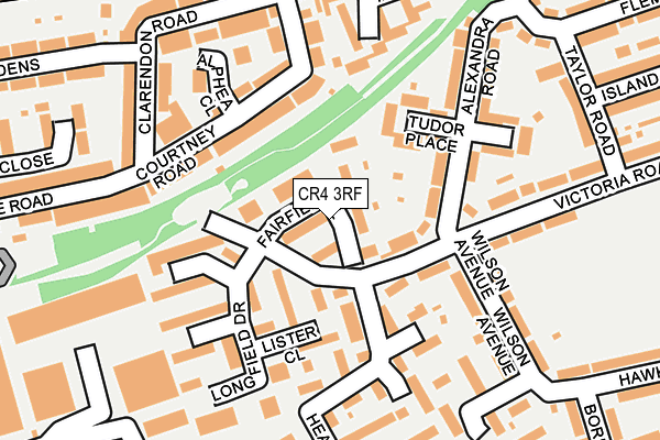 CR4 3RF map - OS OpenMap – Local (Ordnance Survey)