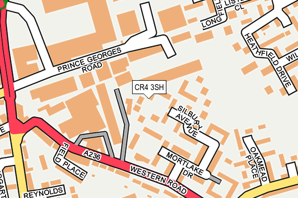 CR4 3SH map - OS OpenMap – Local (Ordnance Survey)