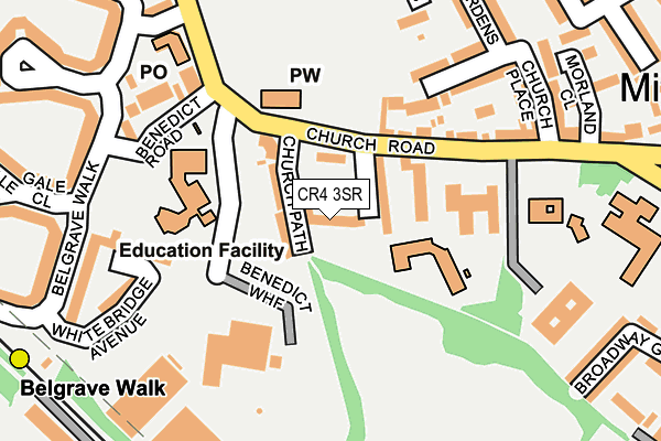 CR4 3SR map - OS OpenMap – Local (Ordnance Survey)