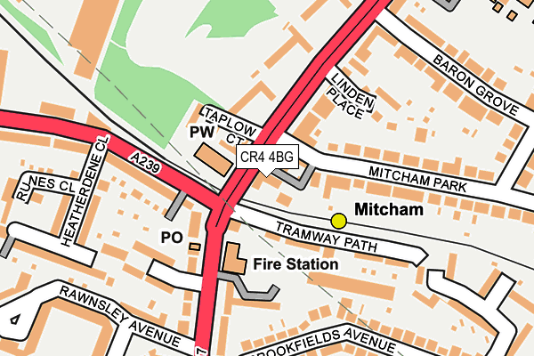 CR4 4BG map - OS OpenMap – Local (Ordnance Survey)