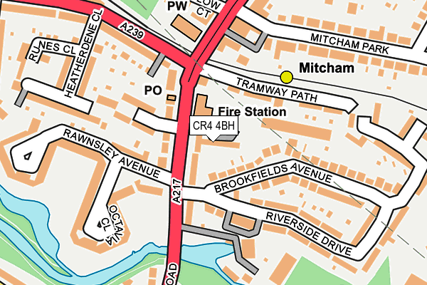 CR4 4BH map - OS OpenMap – Local (Ordnance Survey)