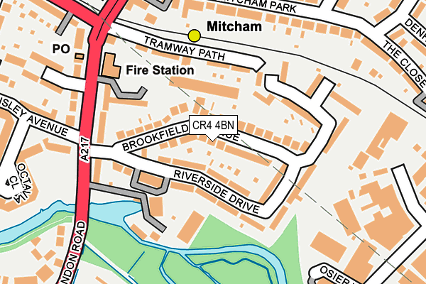 CR4 4BN map - OS OpenMap – Local (Ordnance Survey)