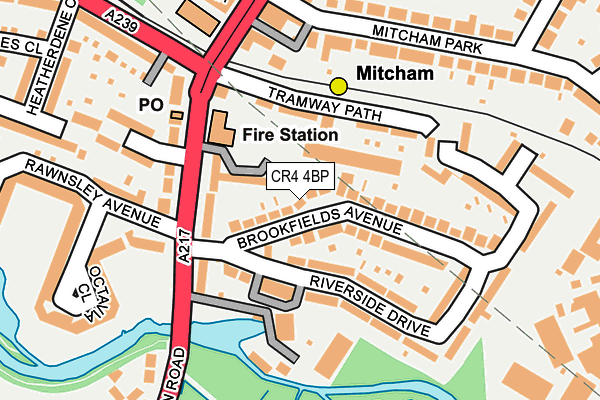 CR4 4BP map - OS OpenMap – Local (Ordnance Survey)