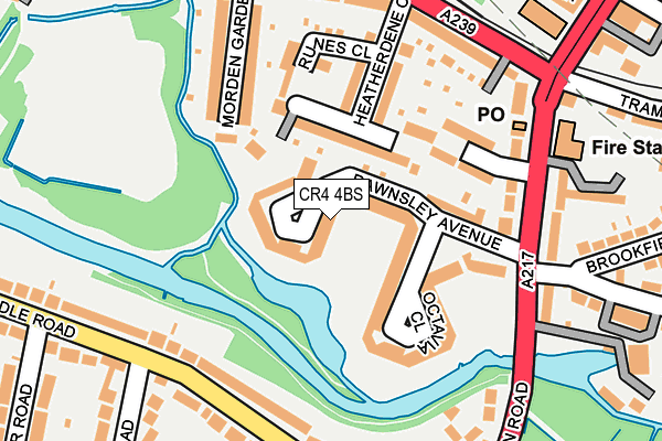 CR4 4BS map - OS OpenMap – Local (Ordnance Survey)