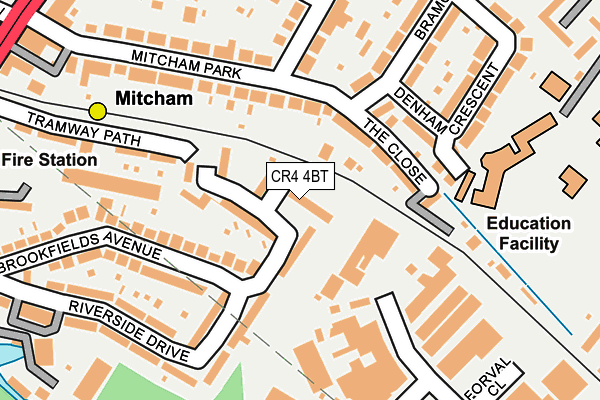 CR4 4BT map - OS OpenMap – Local (Ordnance Survey)