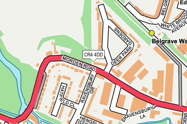 CR4 4DD map - OS OpenMap – Local (Ordnance Survey)