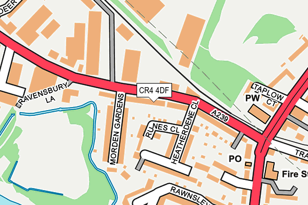 CR4 4DF map - OS OpenMap – Local (Ordnance Survey)