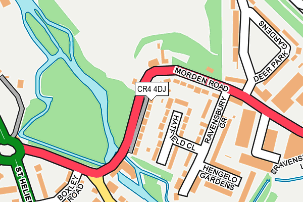 CR4 4DJ map - OS OpenMap – Local (Ordnance Survey)