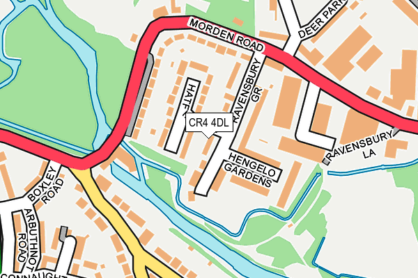 CR4 4DL map - OS OpenMap – Local (Ordnance Survey)