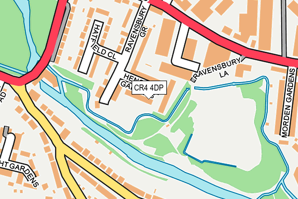 CR4 4DP map - OS OpenMap – Local (Ordnance Survey)
