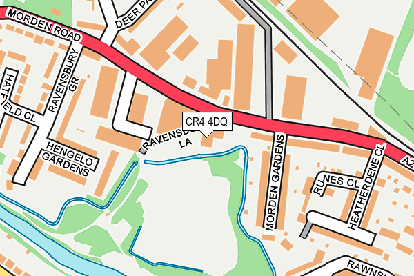 CR4 4DQ map - OS OpenMap – Local (Ordnance Survey)