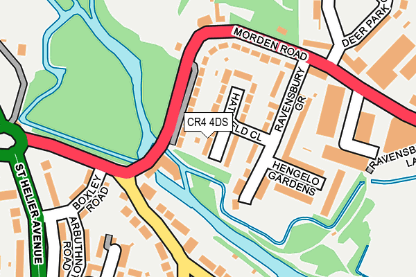 CR4 4DS map - OS OpenMap – Local (Ordnance Survey)