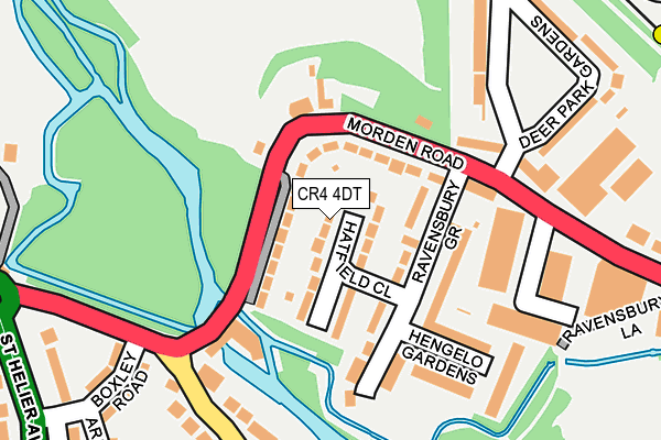 CR4 4DT map - OS OpenMap – Local (Ordnance Survey)