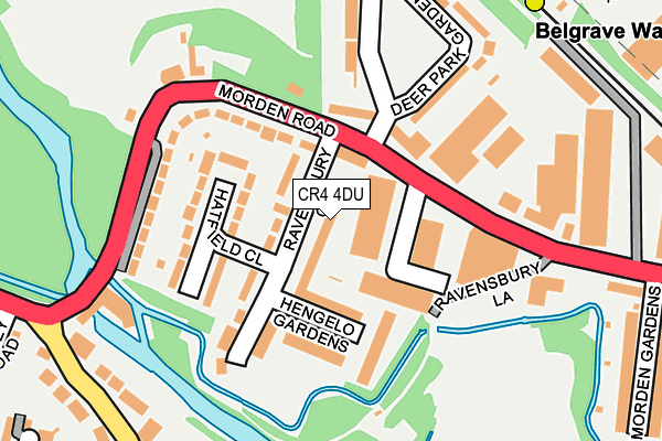 CR4 4DU map - OS OpenMap – Local (Ordnance Survey)