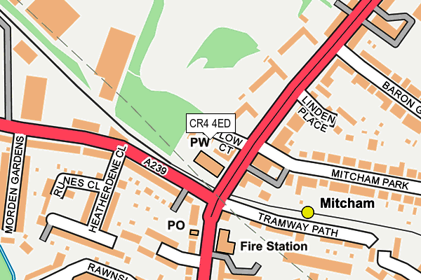 CR4 4ED map - OS OpenMap – Local (Ordnance Survey)