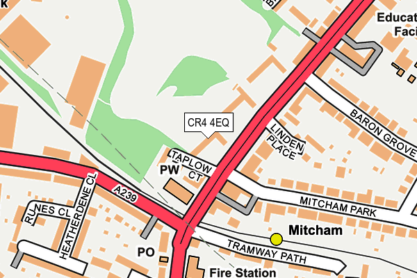 CR4 4EQ map - OS OpenMap – Local (Ordnance Survey)