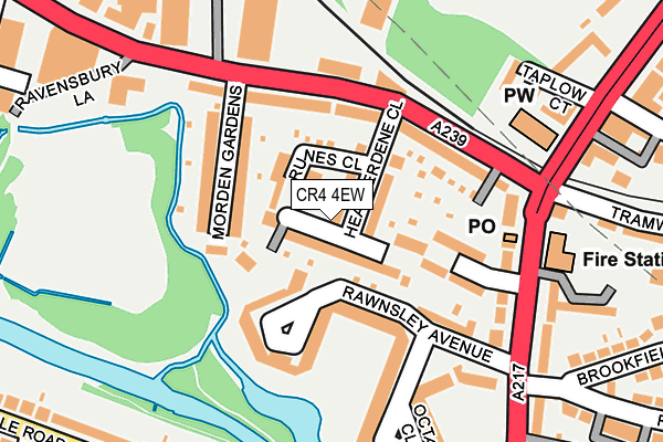 CR4 4EW map - OS OpenMap – Local (Ordnance Survey)
