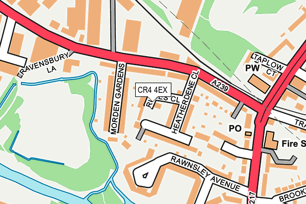 CR4 4EX map - OS OpenMap – Local (Ordnance Survey)